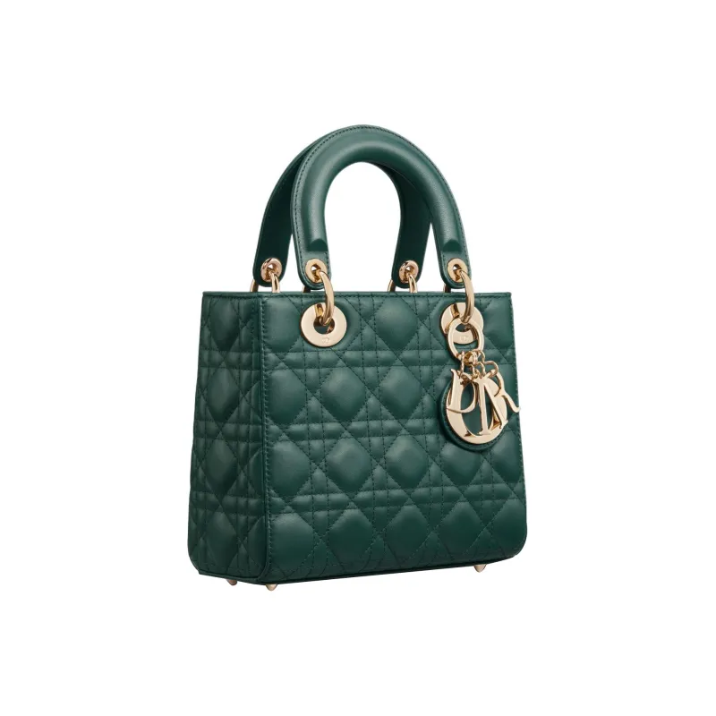DIOR Lady DiorMy ABCDior Quilting Sheepskin Daisie Bag Shoulder Bag Crossbody Bag Handbag Small Size Women's Dark Green-1