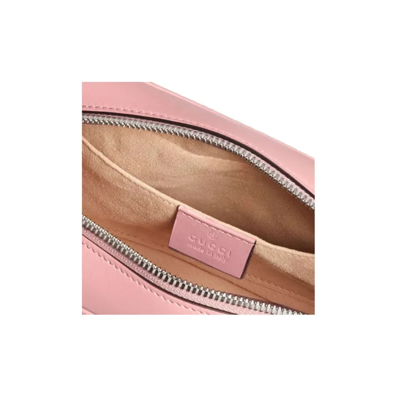 GUCCI Marmont Zip Around Shoulder Bag GG Small Pastel Pink-5
