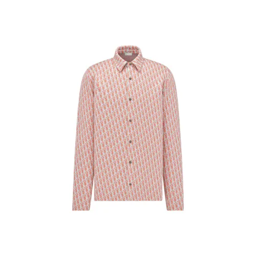 DIOR Shirts Men Coral Red