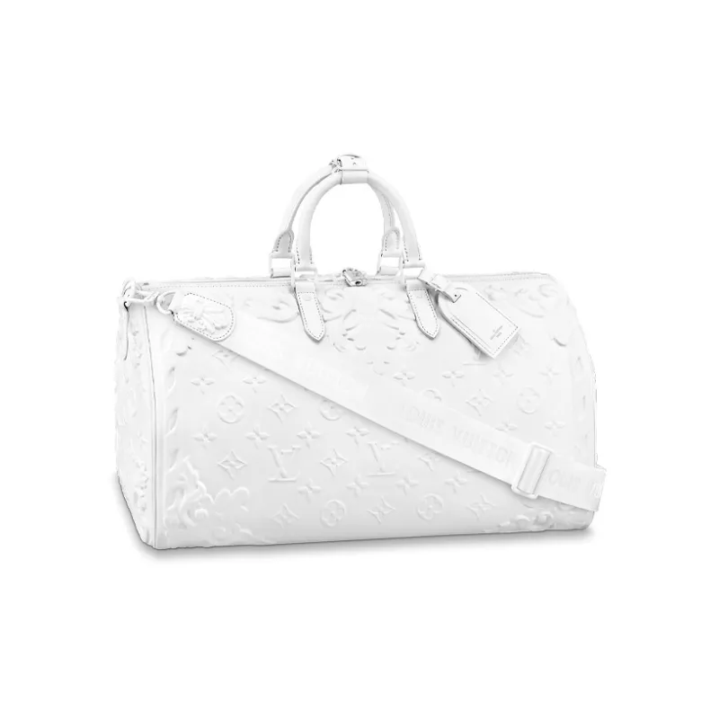 LOUIS VUITTON Keepall Bandouliere 50 Optic White-2