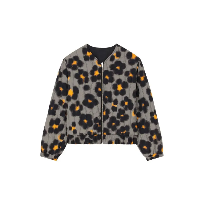 KENZO Hana Leopard Reversible Bomber Jacket-2