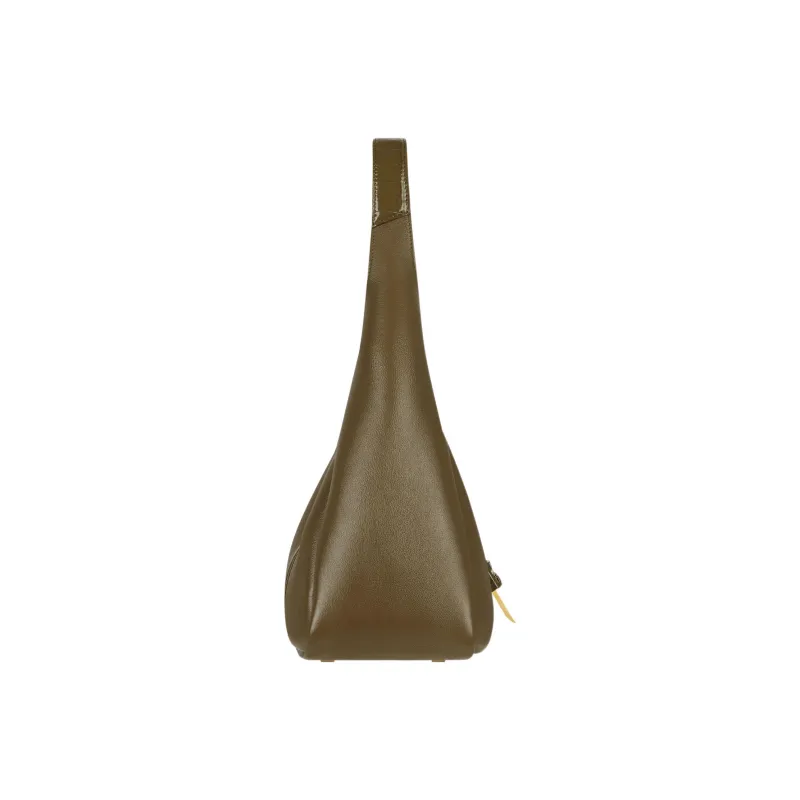 GIVENCHY G-Hobo Grained Calfskin Shoulder Bag Handbag Medium Size Women's Dark Khaki-1