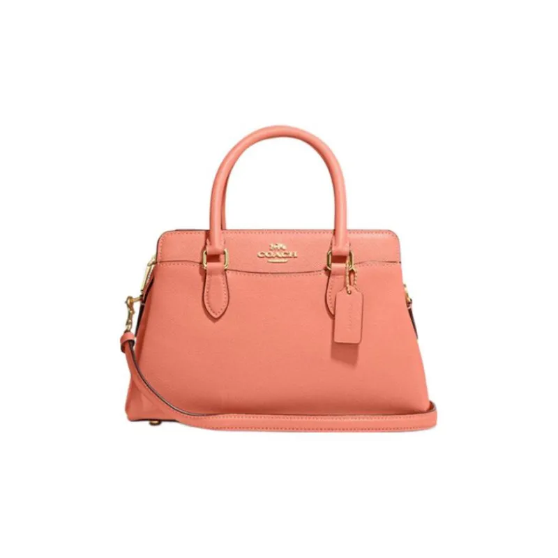 COACH Darcie Cow Leather Handbag, Shoulder Bag, Crossbody Bag Mini Women's Light Coral Red-0