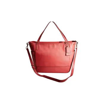 COACH Leather Shoulder Bag, Crossbody Bag, Handbag Tubas Women's Loganberry