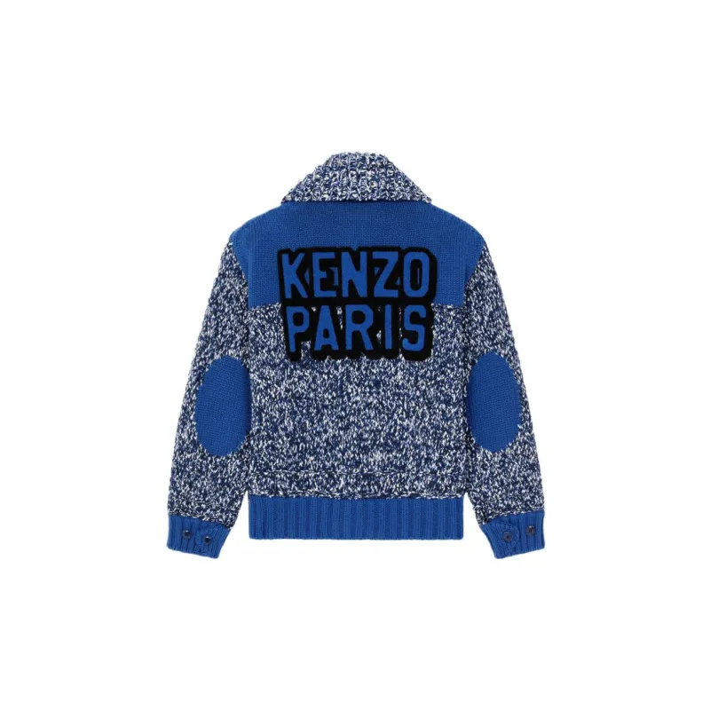 KENZO Contrast panel Knitted Cardigan-1