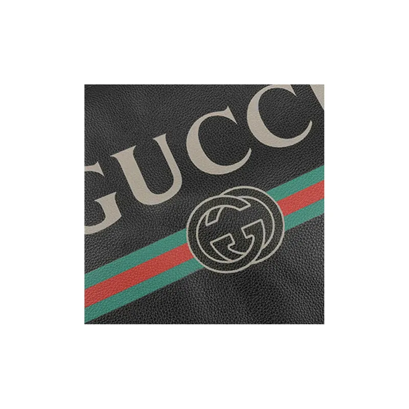 GUCCI Cow Leather Clutch Large Size Men's Black-4