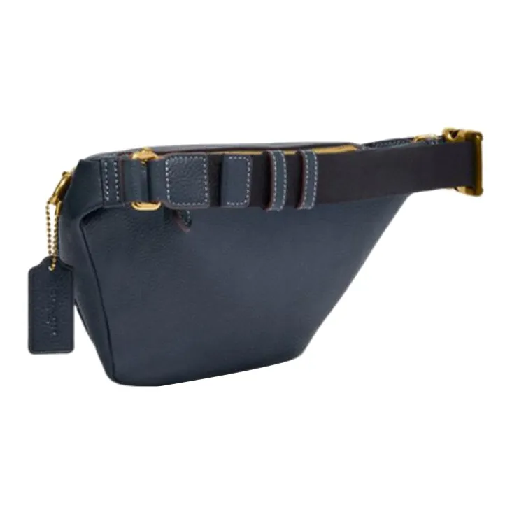 COACH Warren Cow Leather With Textile Shoulder Bag, Fanny Pack Tubas Men's Denim-1