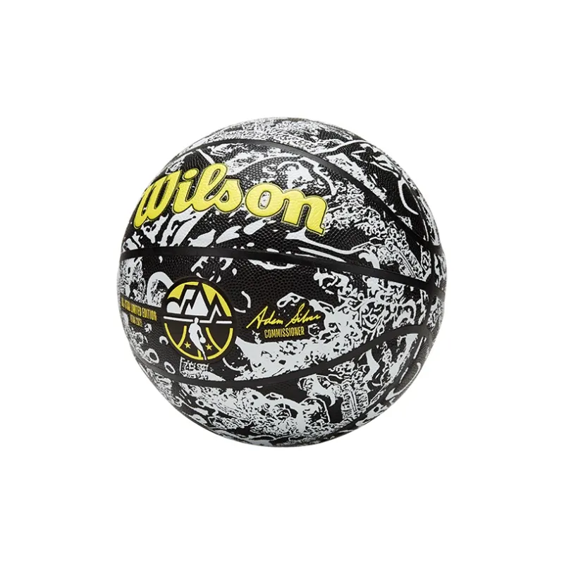 Wilson NBA PU Basketball Black Yellow White Size 7 Ball Training Unisex-2