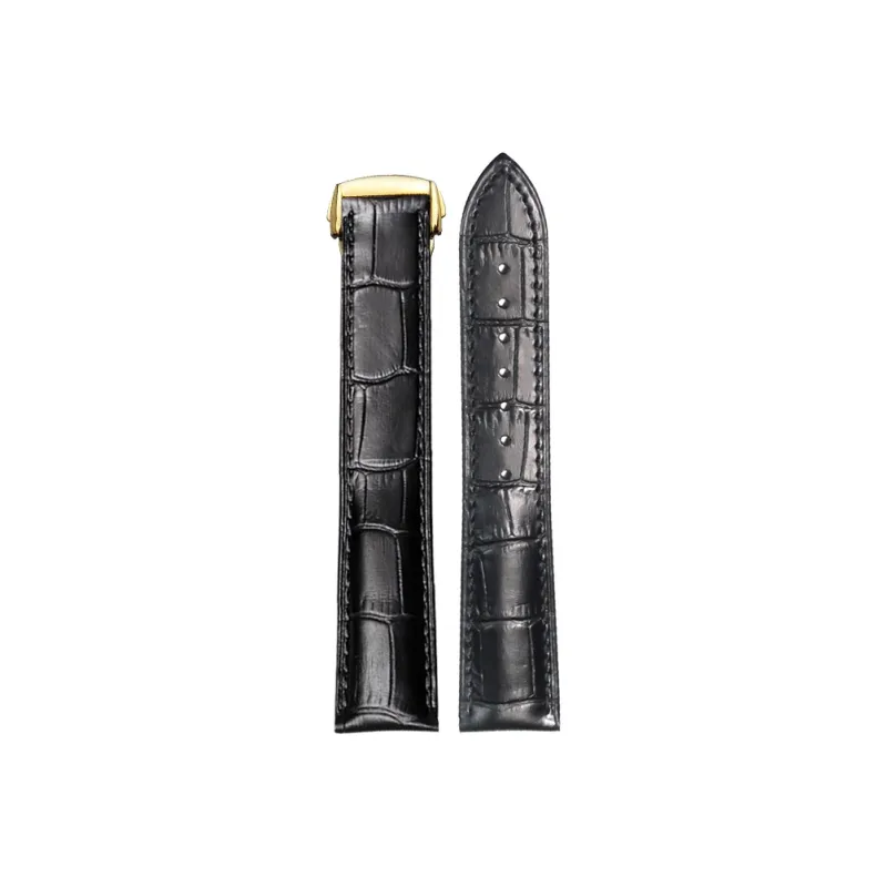 SHIRUI Omega Compatibility Watch Band Genuine Leather Material-4