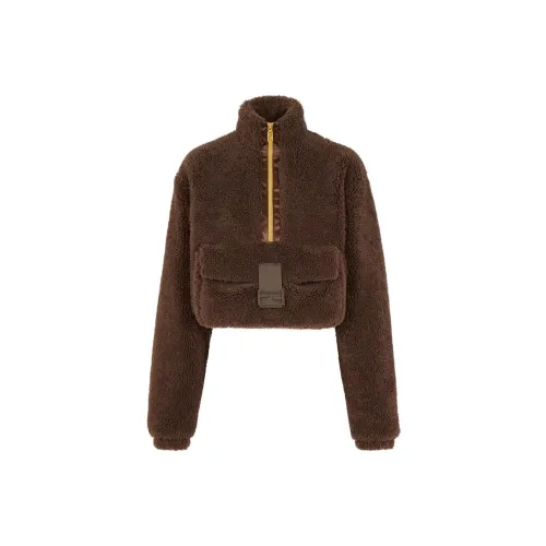 FENDI Cropped Coats Women's Brown