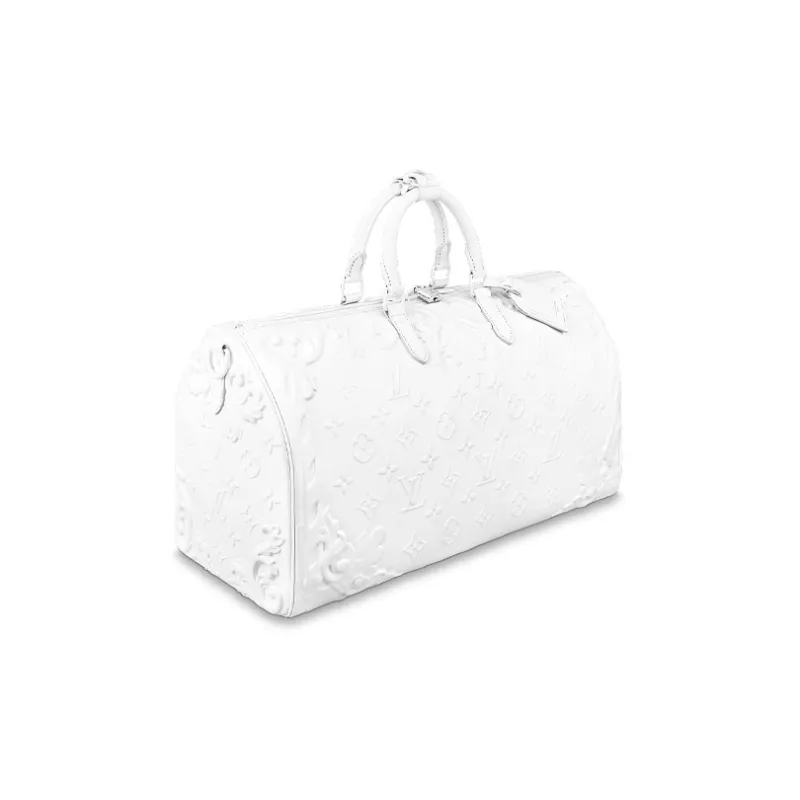 LOUIS VUITTON Keepall Bandouliere 50 Optic White-3