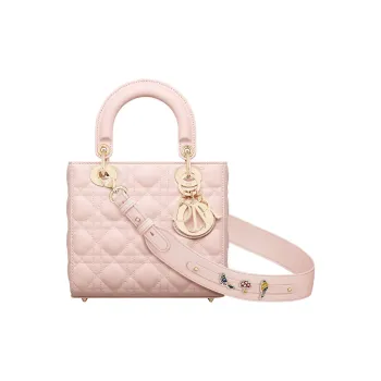 DIOR Lady DiorMy ABCDior Sheepskin Lady Dior Bag Shoulder Bag, Crossbody Bag, Handbag Trumpets Women's Light Pink
