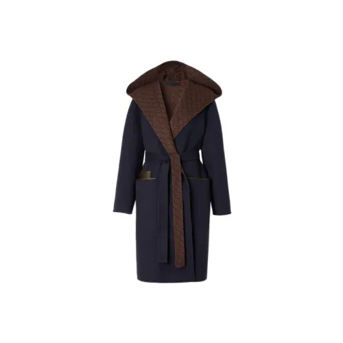 Burberry Velvet Jackets Women's Blue