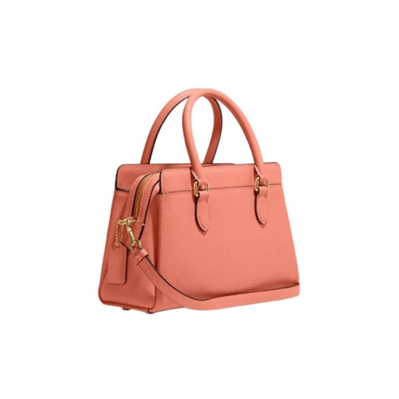 COACH Darcie Cow Leather Handbag, Shoulder Bag, Crossbody Bag Mini Women's Light Coral Red-1