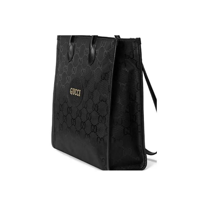GUCCI Off The Grid Nylon And Leather Tote Bag Shopping Bag Portable Crossbody Bag Shoulder Bag Men's Black-7