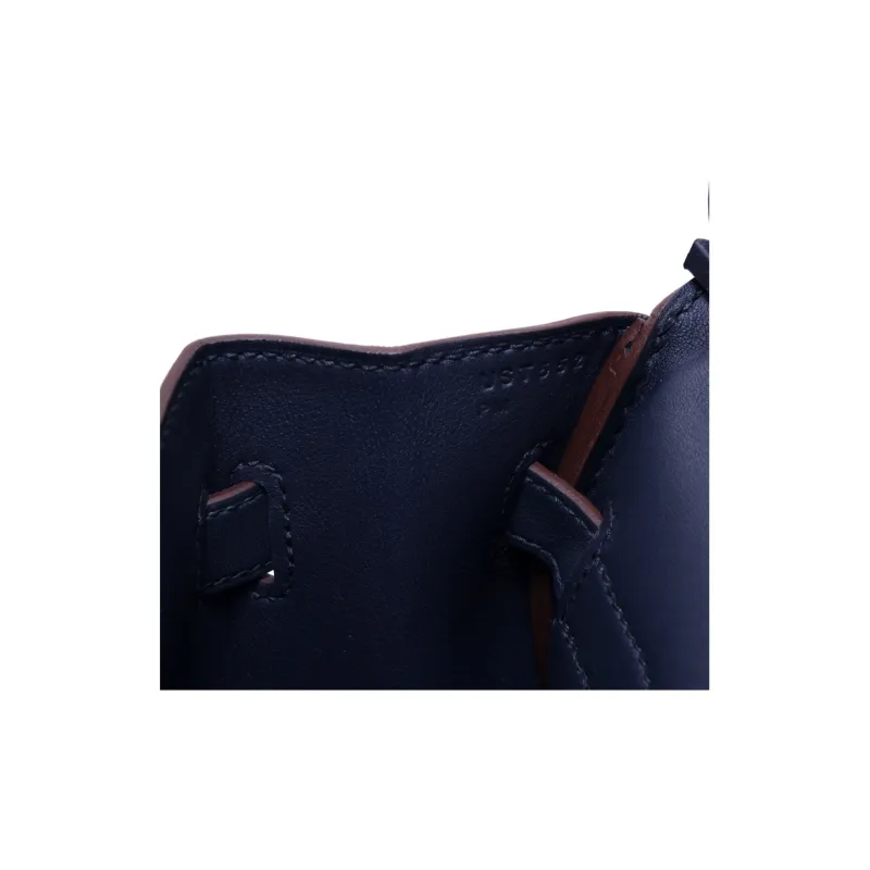 HERMES Birkin Swift Leather Birkin Bag Handbags Regular Women's Blue-5