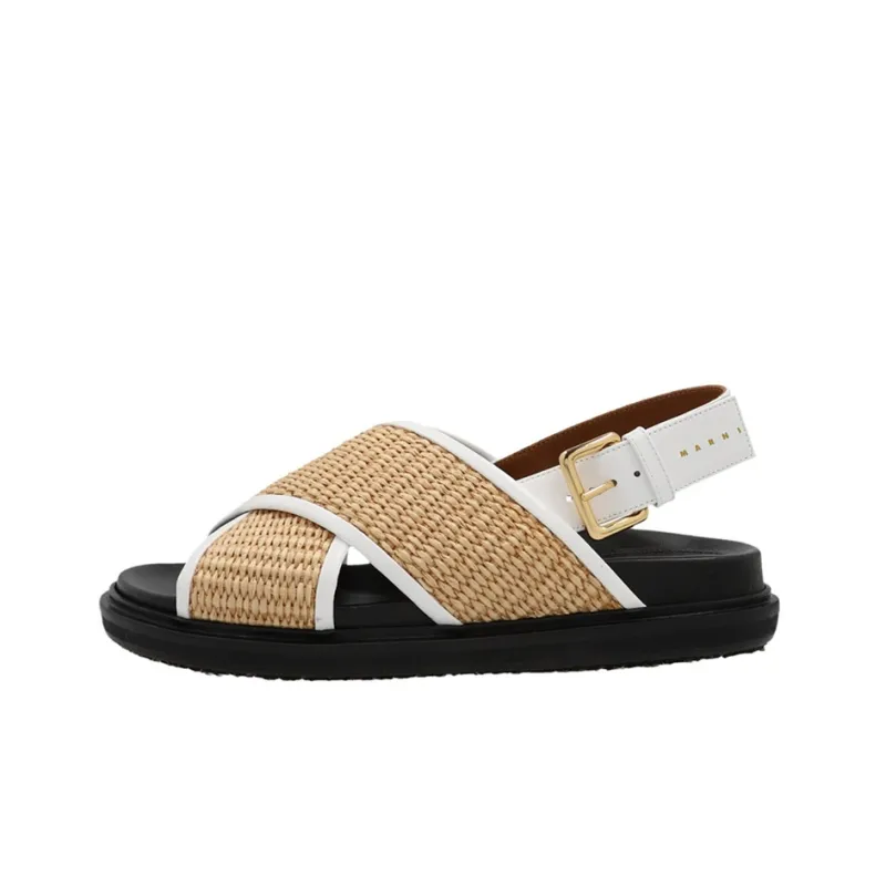MARNI Fussbett Cross Strap Sandals Women's-0