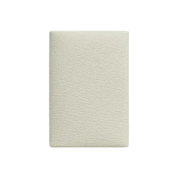 HERMES Calvi Mysore Goat Skin Wallets Card Holders Mini Women's Mushroom White