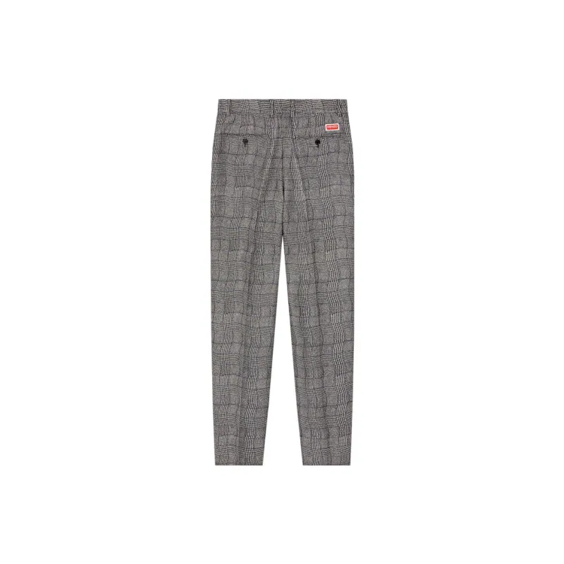 KENZO Wavy Checkered Pattern Trousers-1