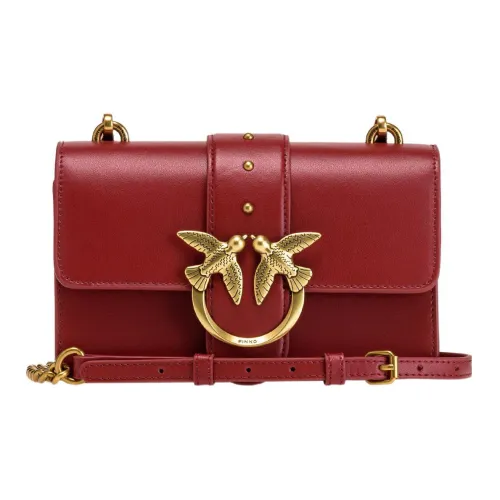 PINKO SIMPLY Calfskin Swift Bag Crossbody Bag Shoulder Bag Women's Red