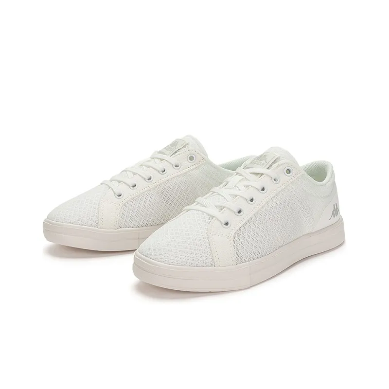 Kappa Slip Resistant And Breathable Low Top Skateboard Shoes Unisex White-2