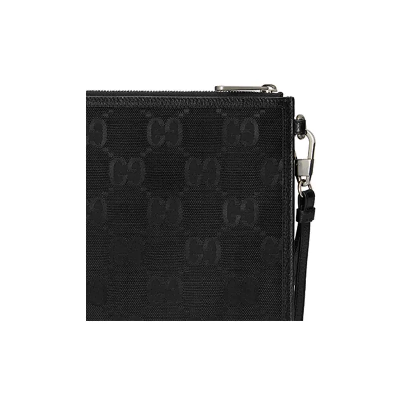 GUCCI Off The Grid Leather Clutch Unisex Black-5