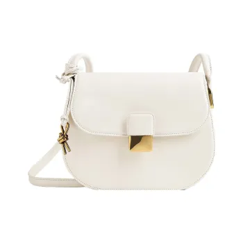 Bottega Veneta Leather Shoulder Bag Crossbody Bag Small Size Women's White