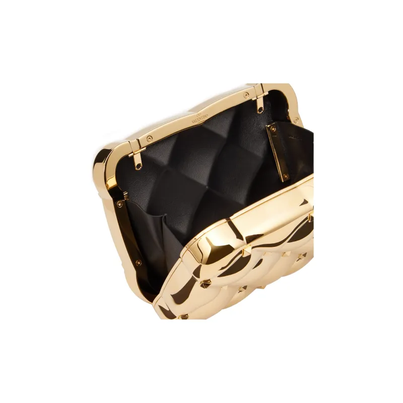 Valentino Metal Clutch Mini Women's Light Gold-5