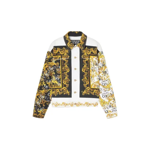 VERSACE JEANS COUTURE Jackets Men White Gold