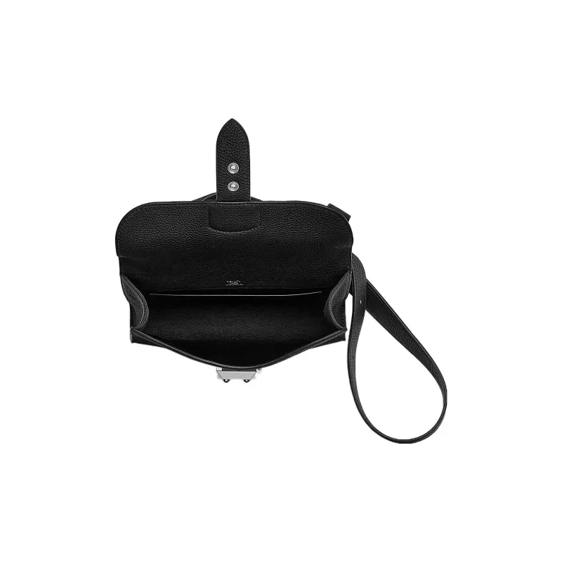 HERMES Sac A Depeches Laque Togo Calfskin Messenger Bag, Crossbody Bag Men's Noir Black-3