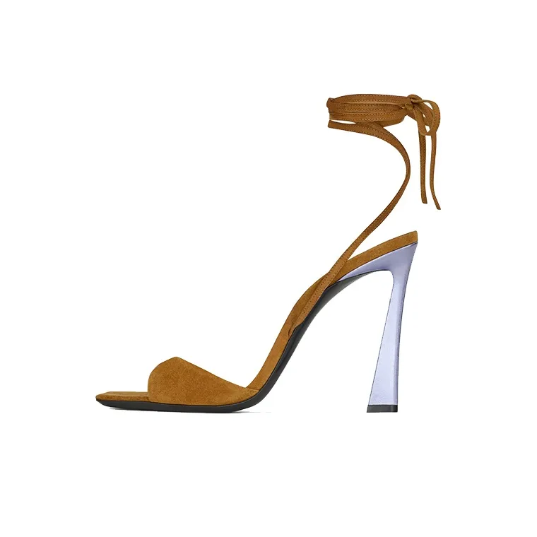 SAINT LAURENT Paz 105mm Suede Sandals-0