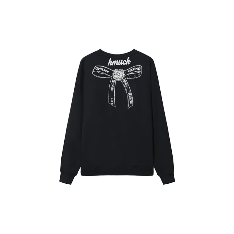TCH Sweatshirts Unisex Black With Silver Logo-1