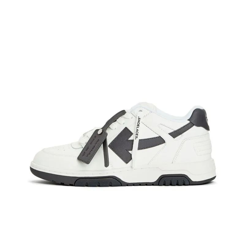 OFF WHITE Out Of Office Ooo Low Tops White Dark Grey-0