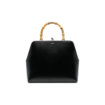 JIL SANDER Smooth Calf Leather Tote Bag, Shopping Bag, Handbag Women's Black
