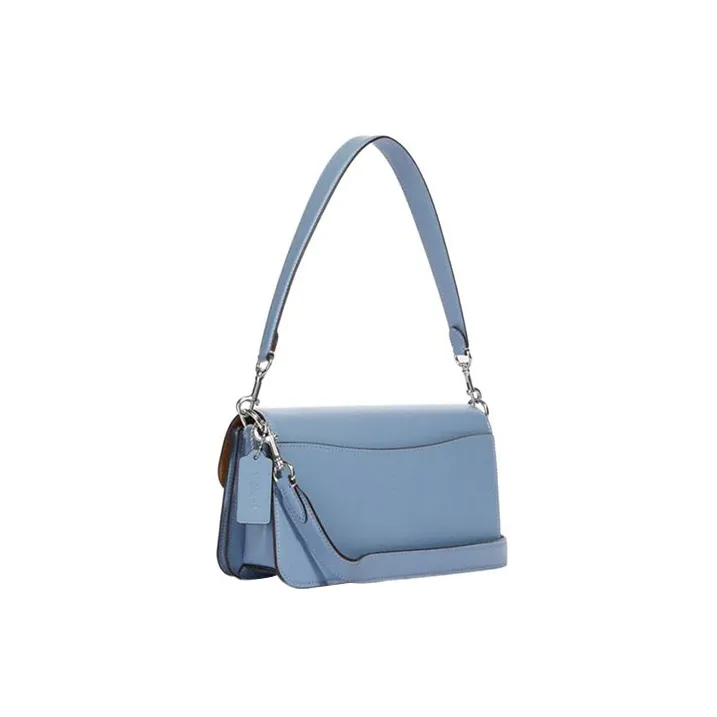 COACH Morgan Cow Leather With Textile Shoulder Bag Handbags Shoulder Bags Women's Light Blue-1