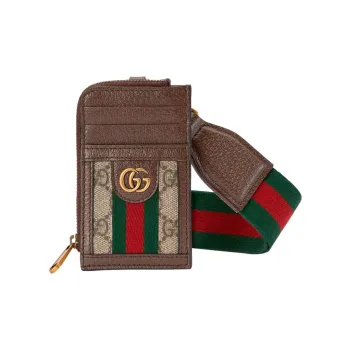 GUCCI Ophidia Canvas With Leather Shoulder Bag, Crossbody Bag, Card Holder, Wallet Men's Brown