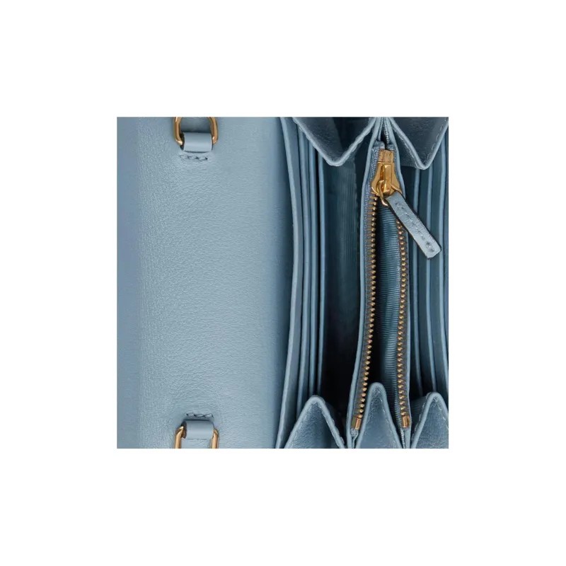 GUCCI Blondie Leather Shoulder Bag Crossbody Bag Wallet Medium Size Women's Light Blue-8