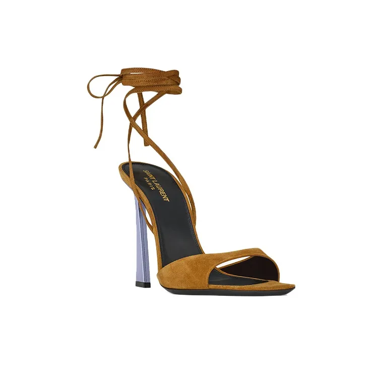 SAINT LAURENT Paz 105mm Suede Sandals-2