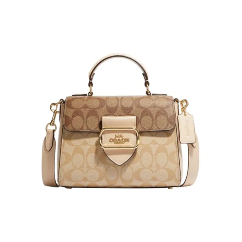 COACH Morgan 21 Top Handle Satchel In Blocked Signature Canvas-0