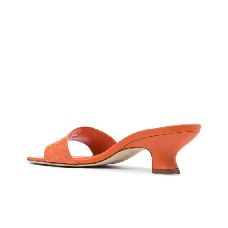 By Far Ceni Crocodile embossed Mules Women's-3