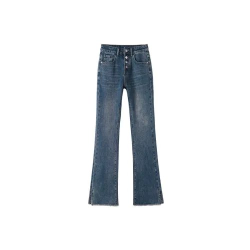 MITUAN Jeans Women's Vintage Blue