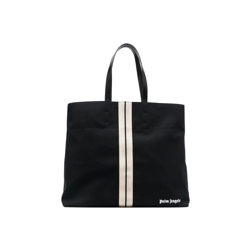PALM ANGELS Venice Track Tote Bag Black/Off white-0