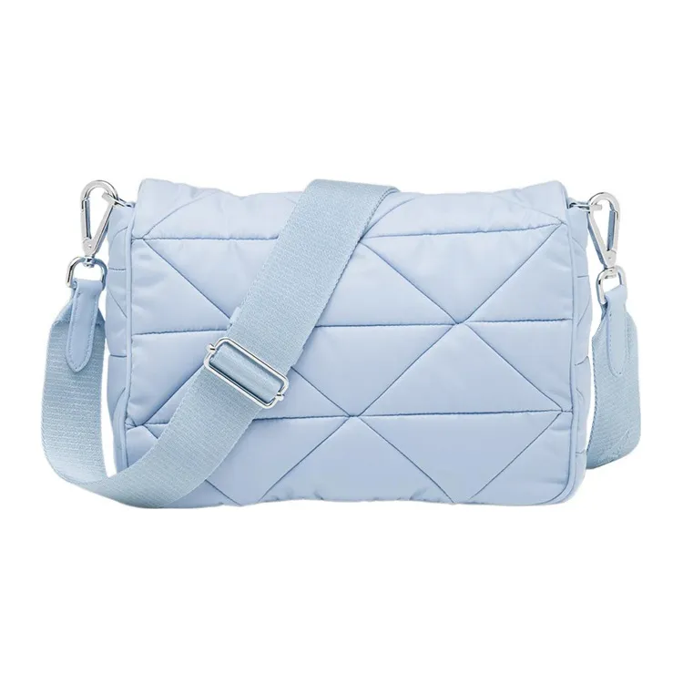 PRADA Fabric Crossbody Bag Shoulder Bag Women's Light Blue-2