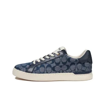 COACH Money Clip Low Top Stylish Skateboarding Shoes Men's Blue