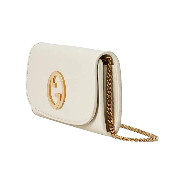 GUCCI Blondie Leather Shoulder Bag, Crossbody Bag, Wallet Regular Women's White-1