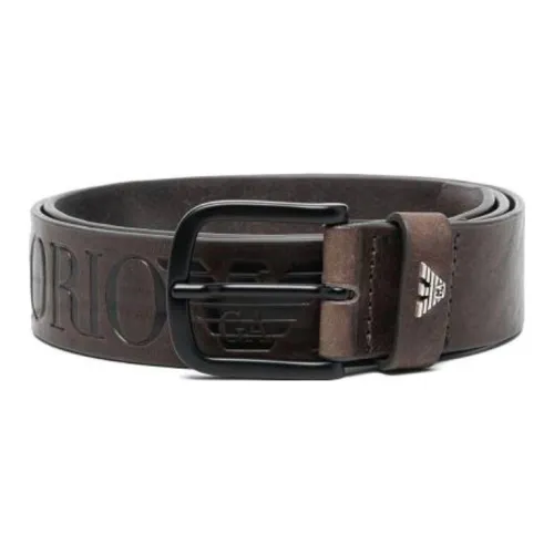 EMPORIO ARMANI Leather Belts Men Brown