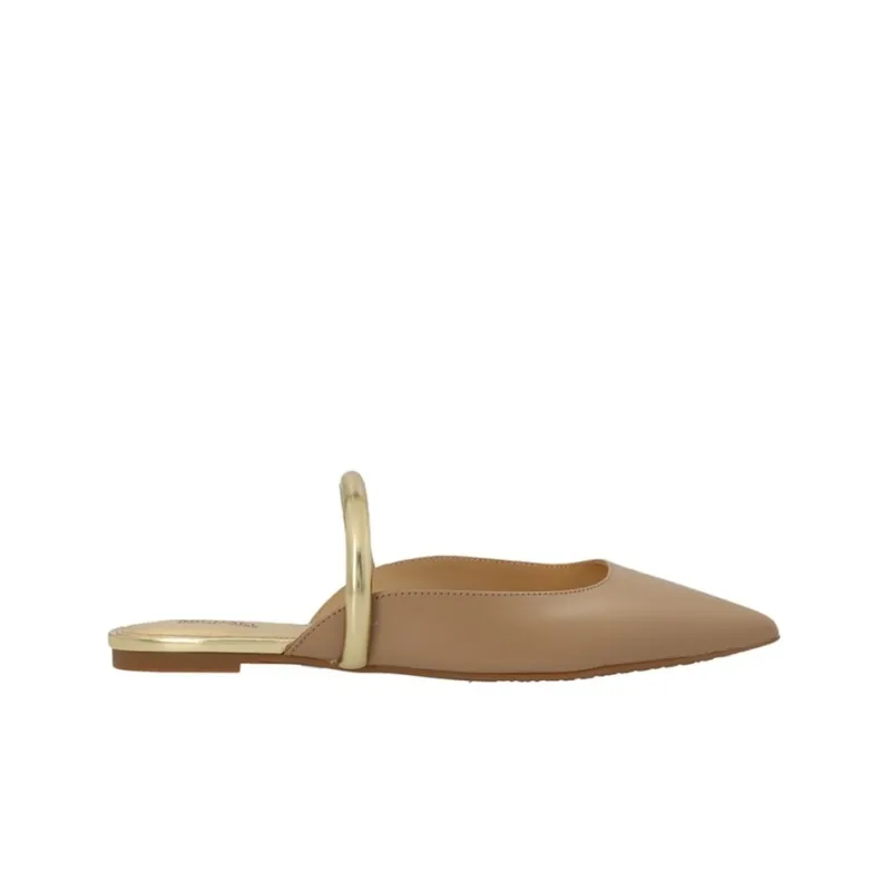 MICHAEL KORS KORS Jessa Wrap-toe Slippers Women's Beige-1