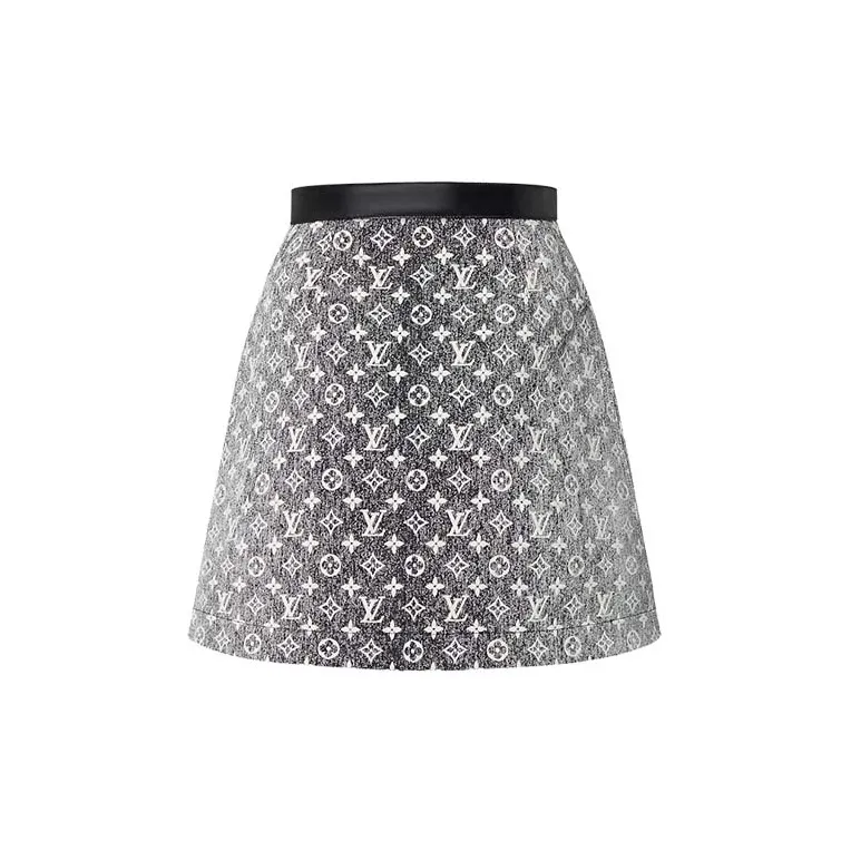 LOUIS VUITTON SS23 Casual Short Skirts Women's Gray Black-1