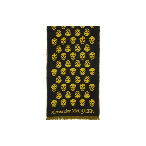 Alexander McQueen Knit Scarves Unisex Black/Yellow