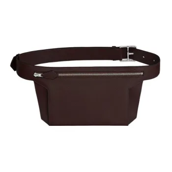 HERMES Ultrapla Evercolor Calfskin Backpack Shoulder Bag Fanny Pack Men's 0G Rouge Sellier Saddle Red